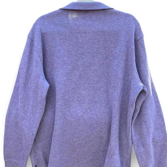 Polo Ralph Lauren Estate Rib Quarter-Zip Sweater | Lavender | Men's Large - Picture 4 of 7